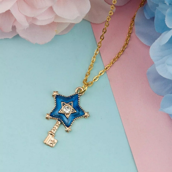 💫💙Starry night star key necklace - Picture 2 of 7